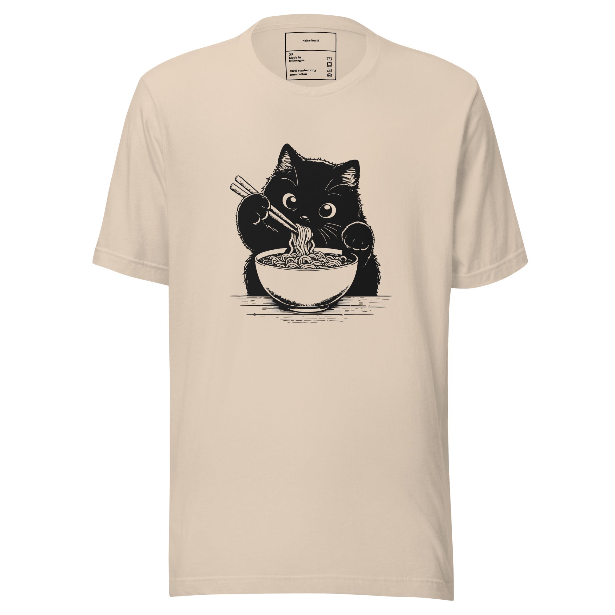 Cat Eating Ramen Unisex t-shirt