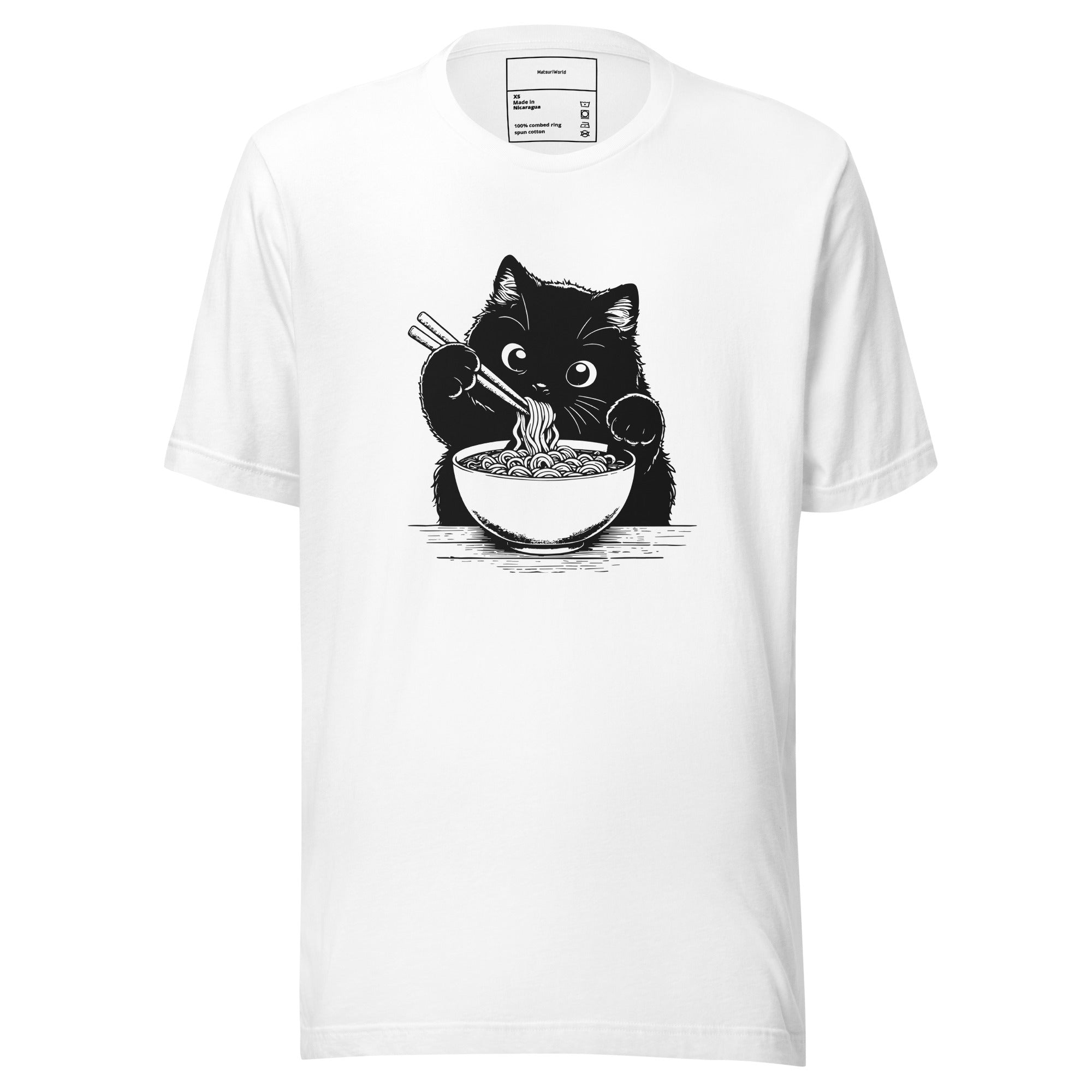 Cat Eating Ramen Unisex t-shirt